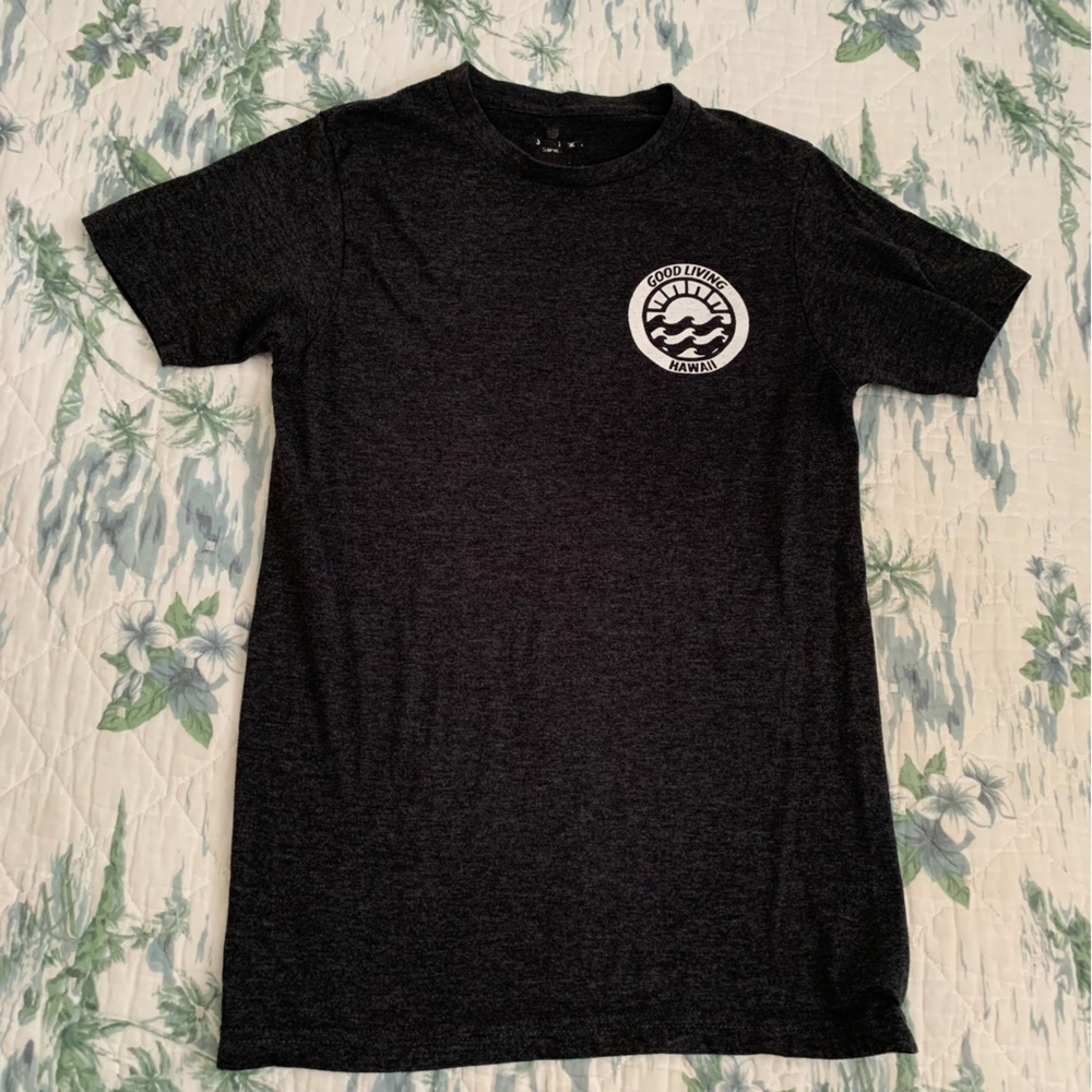 Good Living Hawaii T Shirt Dark Gray Hawaiian Islands XS